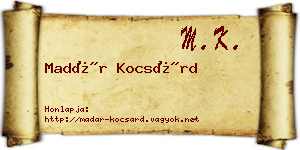 Madár Kocsárd névjegykártya